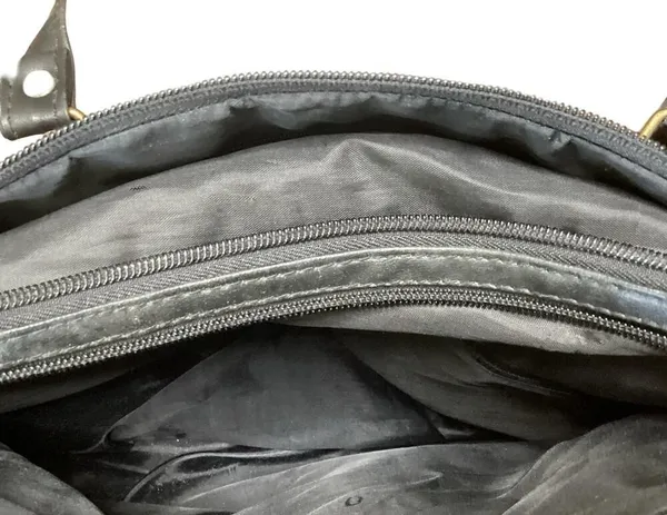 Vintage 90s Leather Patchwork Bag Brown - Image 8