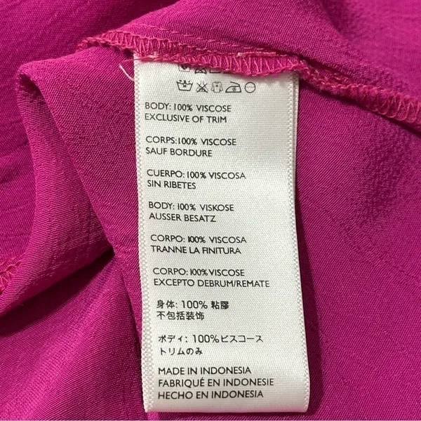 Cleobella Women’s Size M Fuchsia Pink Liliana Lace Trimmed Sleeveless Tank Top - Image 6