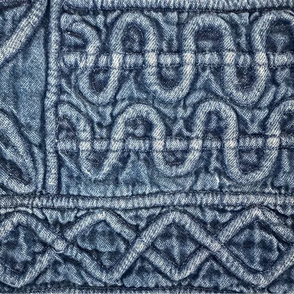 Anthropologie Vintage Embroidered Geometric Denim Western Sleeveless Vest Blue L - Image 6