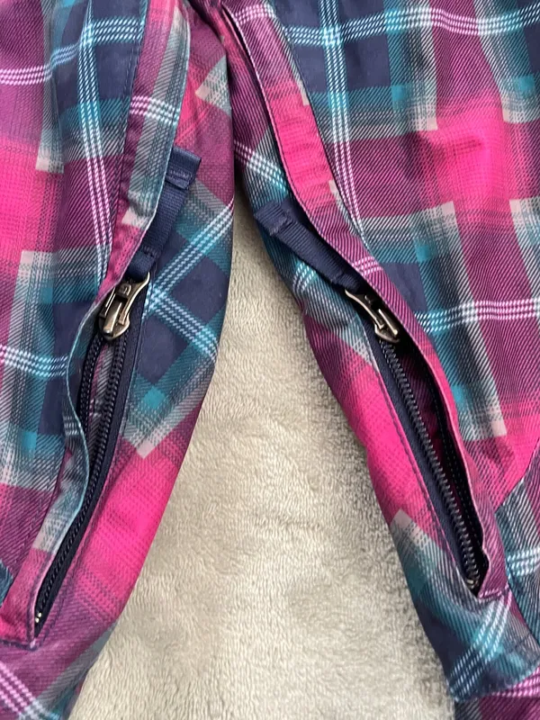 Burton women’s Society Pink Plaid Snow Pants snowboard ski resort winter XS - Image 6