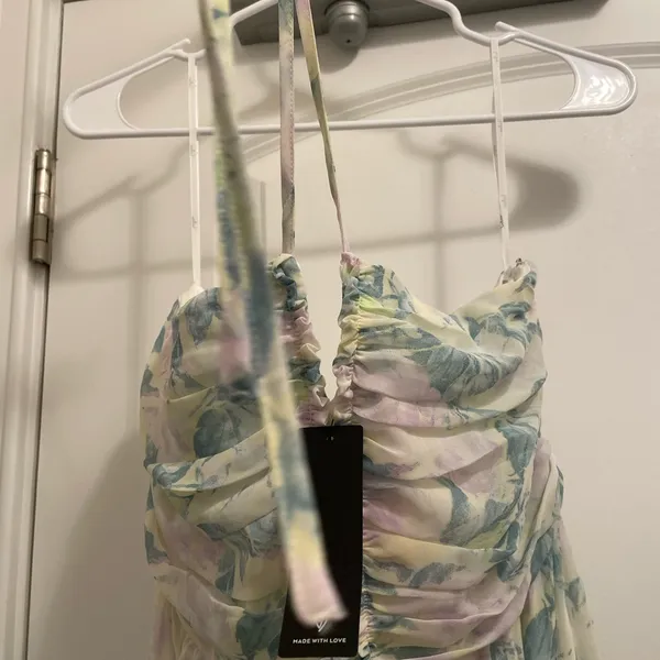 Lulu's Pastel Floral Maxi Dress with Slit - Image 5