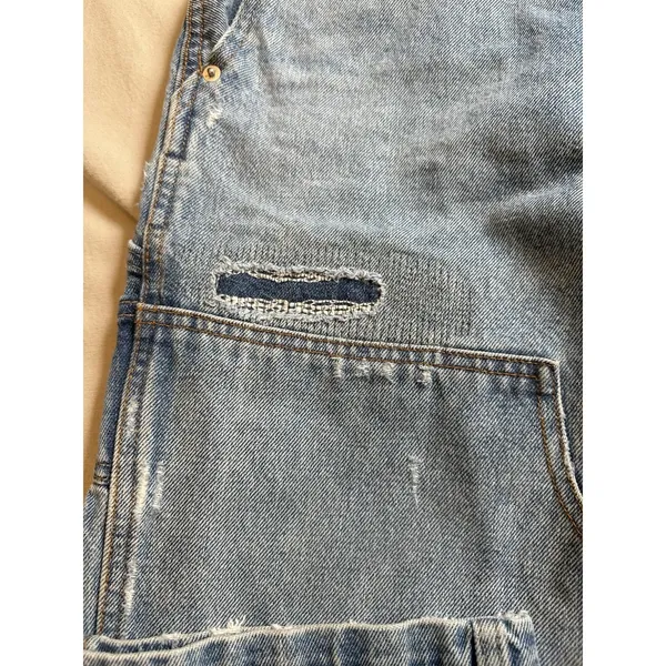 Abercrombie & Fitch Women's Authentic Rigid Baggy Cargo Carpenter Distressed 31W - Image 6