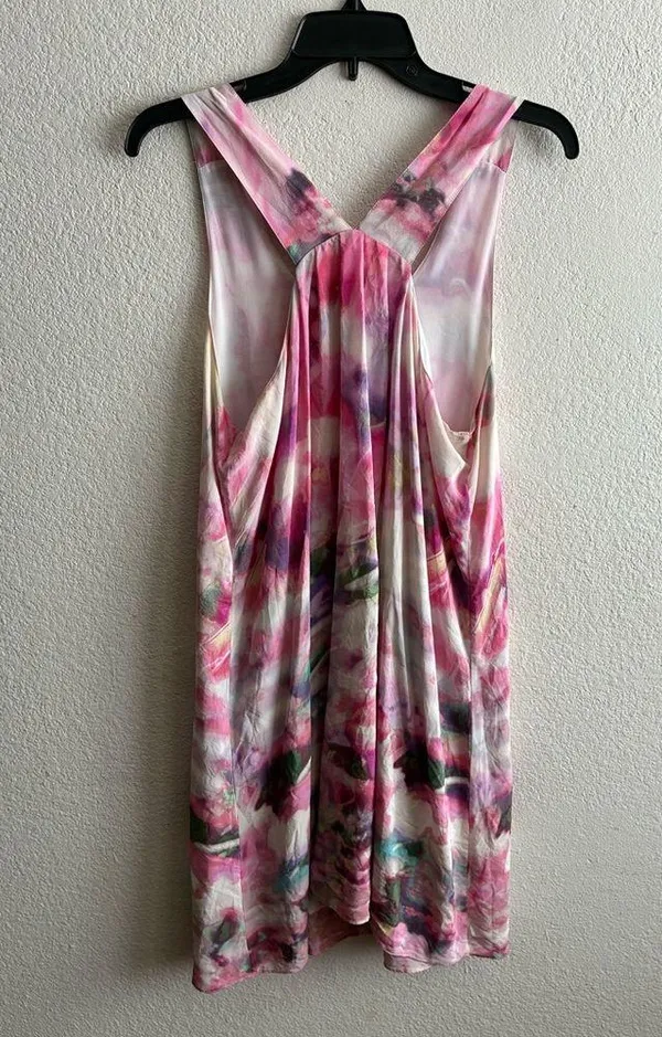 Cynthia Rowley 100% Silk Multicolors Abstract Dress 8 - Image 8
