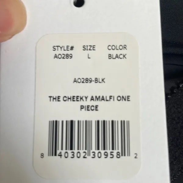 Andie The Cheeky Amalfi One Piece Swimsuit Black size Large‎ NWT - Image 5