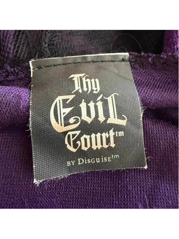 The evil court countess of darkness sexy witch sorceress velvet mesh costume L - Image 7