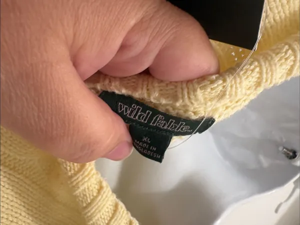 wild fable Pale Yellow Cable Knit Crewneck Sweater XL new - Image 6