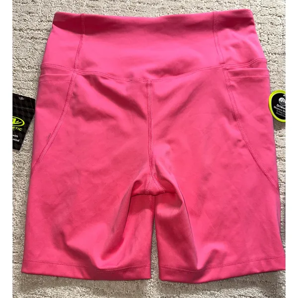 Athletic Works Biker Shorts Women S Pink Lavender Crossover Waist Bundle‎ 2 pair - Image 12