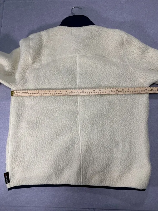 J.Crew Nordic Fleece Full Zip Jacket Size XL White Polartec - Image 9
