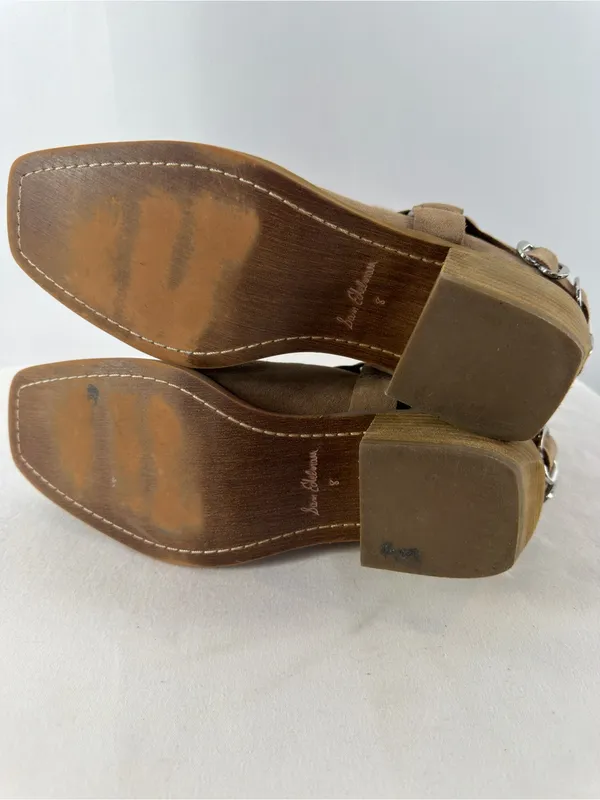 Sam Edelman‎ Bellamie Suede Square Toe Bootie in Taupe Size 8 - Image 6