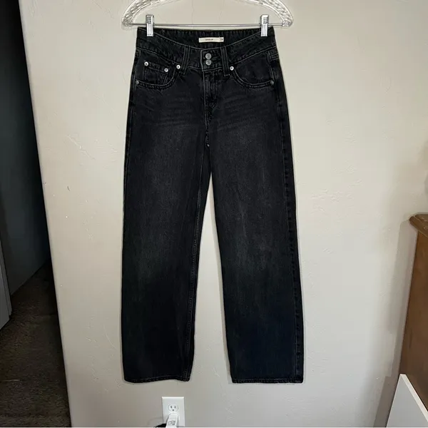 Levi’s Superlow Loose Iconic Washed Black‎ Denim Jeans - Image 4