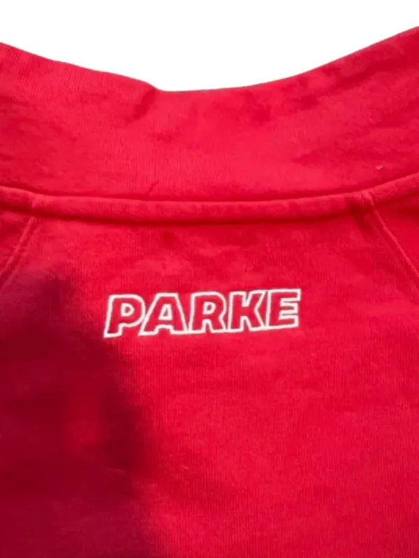 PARKE X Target XXS/XS Red Sweatshirt Women Snap Mock Neck - Image 4