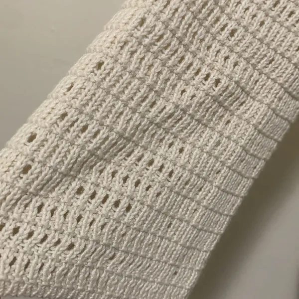 Lucky Brand crochet cardigan woman size XL button up v neck tan cream color - Image 6