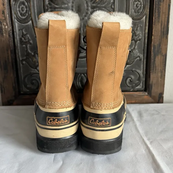 Cabela's Womens Snowpack Insulated‎ Waterproof Lace Up Faux Fur Boots Size 8 - Image 5