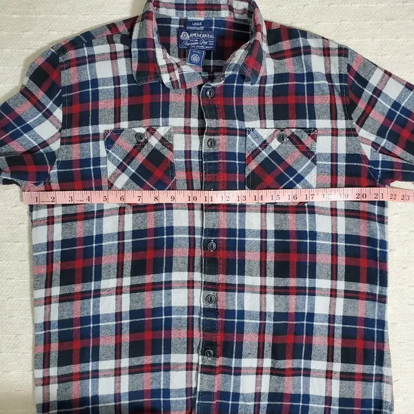 American Rag SOFT Red & Black Long Sleeve Button Up Women Size‎ L Flannel Shirt - Image 3