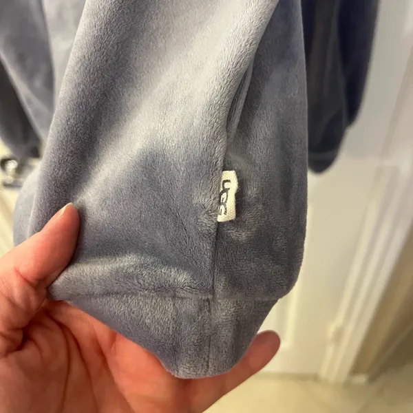 UGG Shanara Velvet Crew Neck Sweatshirt in the color Cloudy Grey. Large - Image 8