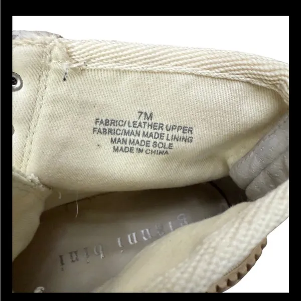 Gianni Bini Women’s High Top Sneakers Boots Sz 7M | Chunky Lug Sole Cream Beige - Image 11