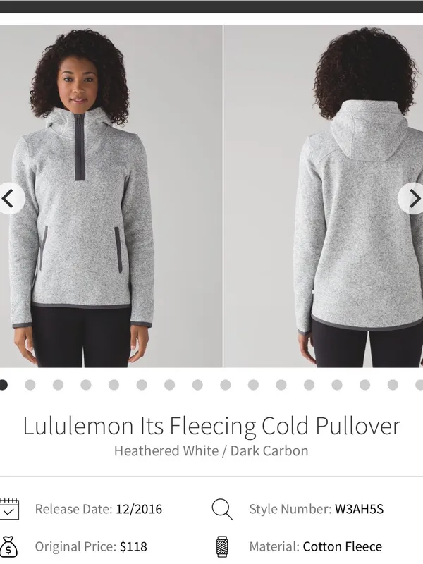 Lululemon it’s fleecing cold pullover light gray 4 women - Image 2
