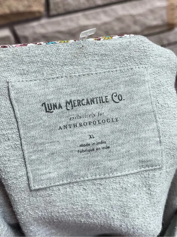 Anthropologie Luna Mercantile Co. Tiger Graphic Sweatshirt Grey XL - Image 6