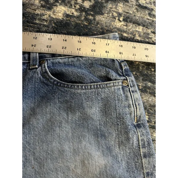 Vintage Faded Glory Jean Shorts Missy Size16 Blue Denim Cotton Grunge Y2K Rugged - Image 6