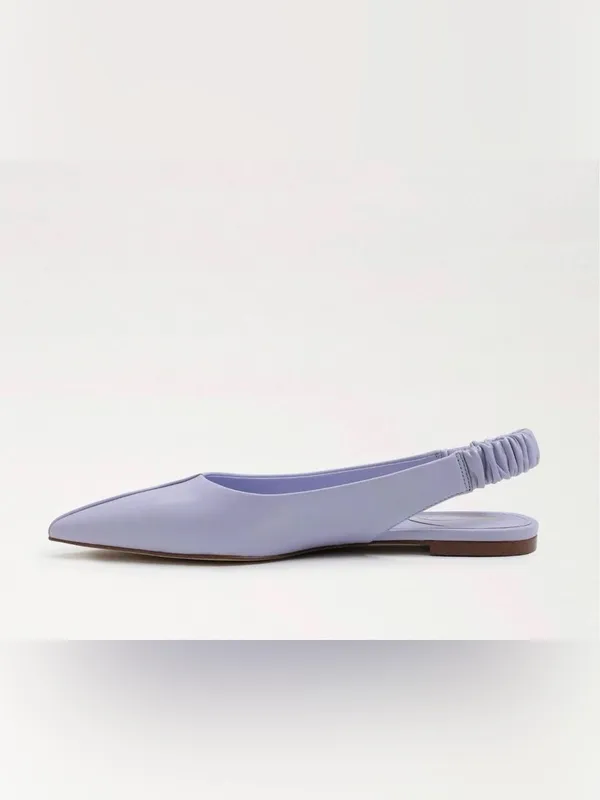 Sam Edelman Misty Lilac Pointed Toe Leather Slingback Flat Shoes(Size 8.5M) - Image 3