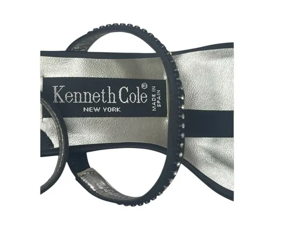 new Kenneth Cole ★ Evening Star Rhinestone Embellished Sandal ★ Black Satin ★ 8M - Image 9