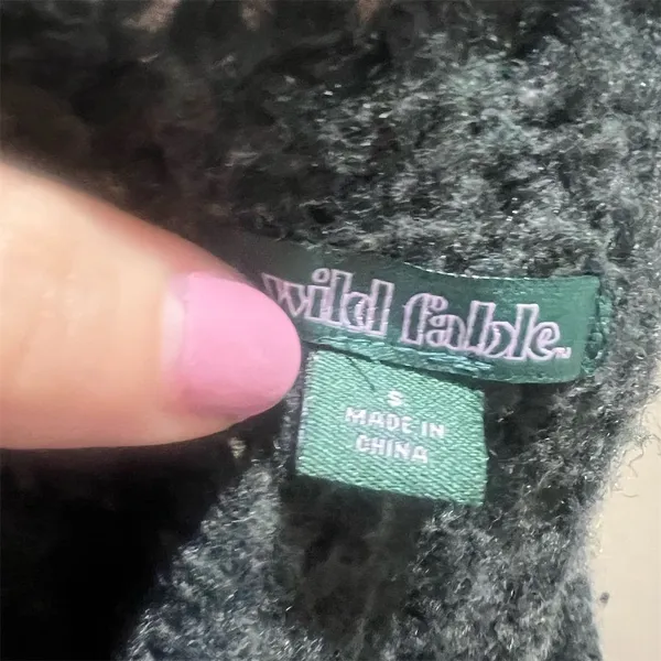 Wild Fable Women's Cropped Pullover Sweater Green Size S - Image 7