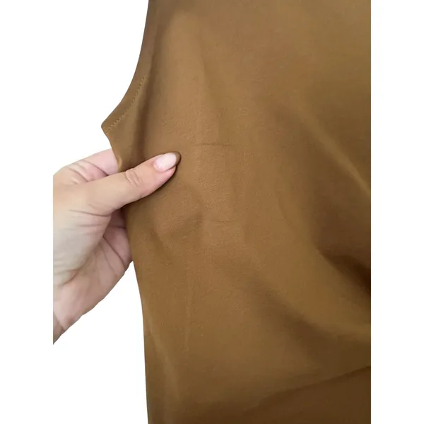 COS Twist Front High Neck Blouse Camel Brown X-Small - Image 4