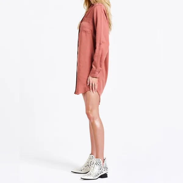 Dear John Denim Wistful Mauve Long Sleeve Button Avery Dress - Image 10