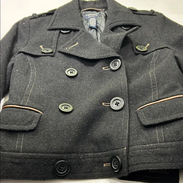 American Eagle Outfitters Charcoal Peacoat - Image 5
