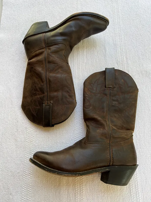 Durango Brown Leather Western Cowgirl Boots Size 7 - Image 3