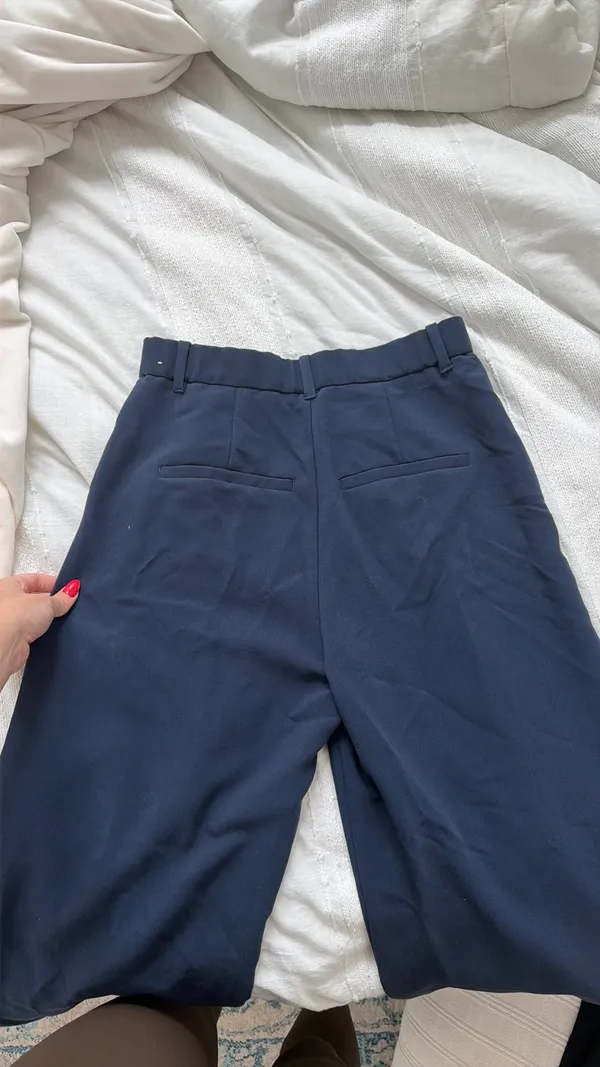 Abercrombie navy Trousers Wide-Leg - Image 6