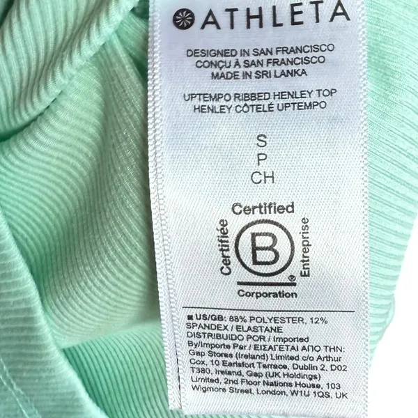 Athleta Uptempo‎ Ribbed Henley V Neck Top Sz S - Image 5