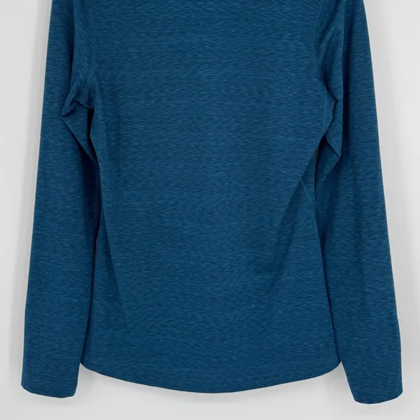 REI Co-op‎ Midweight Quarter Zip Pullover Medium Blue Heathered Gorpcore Hiking - Image 7