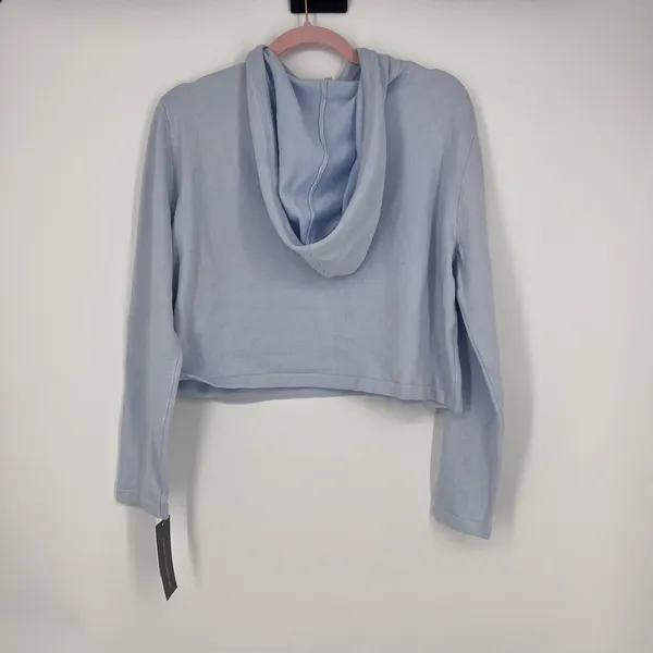 French Connection Pullover Cropped Hooded Sweater Womens Size Large - Image 2