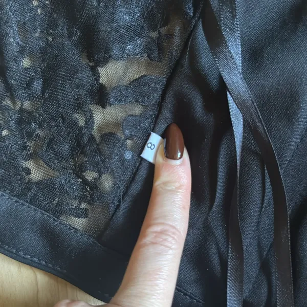 Black Lace Detail Top Size 8 - Image 4