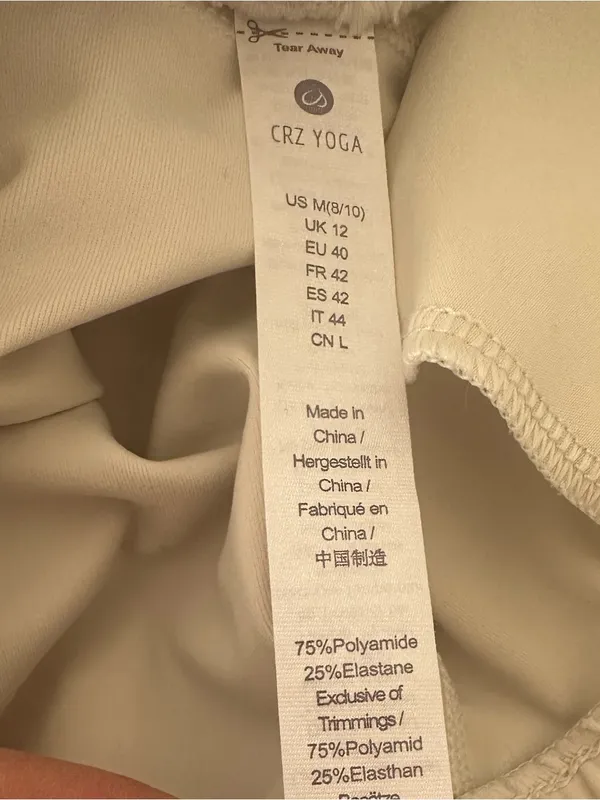 Crz Yoga Golf Gorpcore Athleisurewear Activewear Cream Bone Jogger Pants M - Image 9