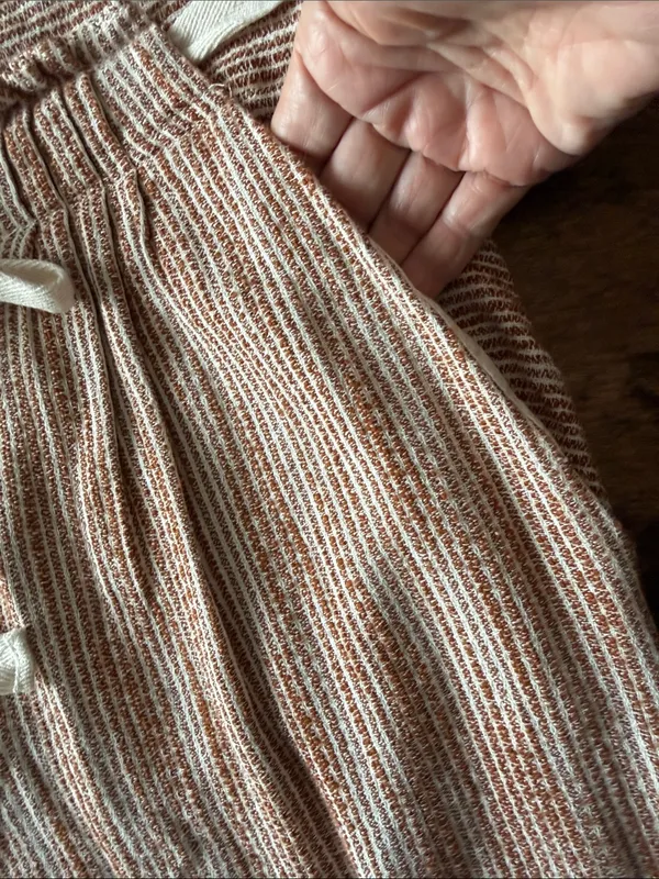 FREE PEOPLE Caraway Tapered Striped Cotton Pants Size 4 NWT Boho Coastal Casual - Image 12