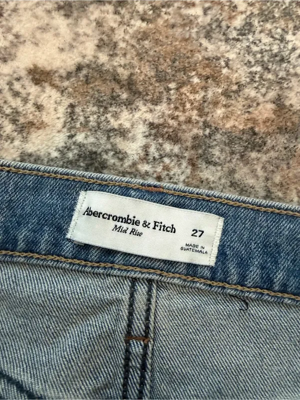 Abercrombie Mid Rise Mini Jean Skirt - Image 2