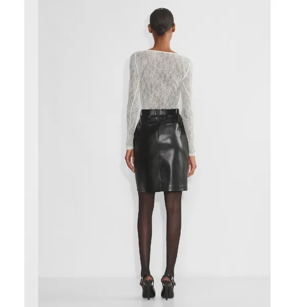 Aritzia TEN Ivory Lace Long Sleeve Bodysuit Medium Romantic Coquette Balletcore - Image 8