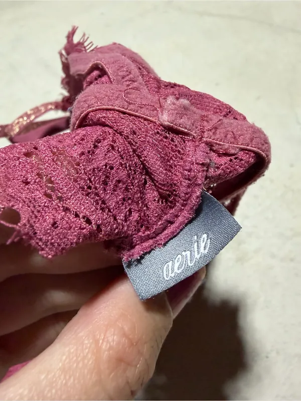 Aerie Lace Bralette pink medium - Image 8