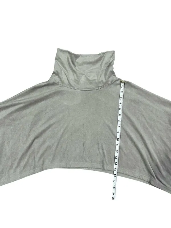 Lime & Vine Faux Suede Cowl Neck Asymmetrical Crop Top Size Small - Image 8