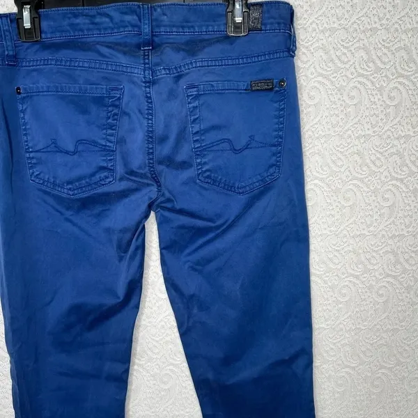 7 For All Mankind Blue Gwenevere Skinny Jeans Size 28 - Image 9