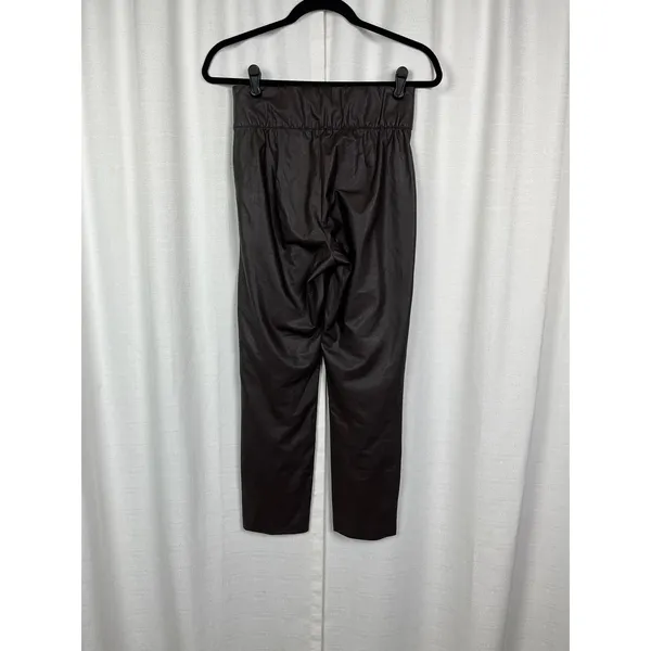 Brochure Walker Brown Faux Leather Juniper Straight Leg Crop Pants Sz.S - Image 10