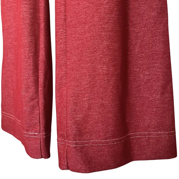 Vintage Weekenders Red Denim Knit Track Suit Set: Zipper Jacket & Leisure Pants - Image 12