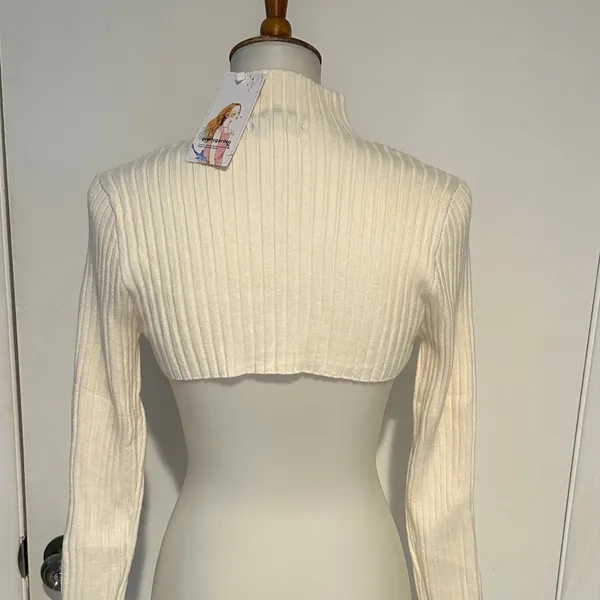 Pretty‎ Garden Mock Neck Bolero Top - Size S - NEW With Tags. - Image 3