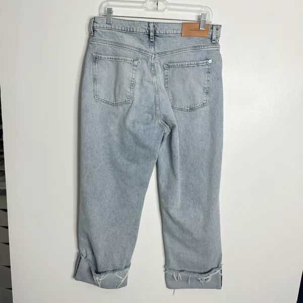7 For‎ All Mankind Logan Frost Stovepipe Jean High Rise Size 32 Minimalist - Image 3