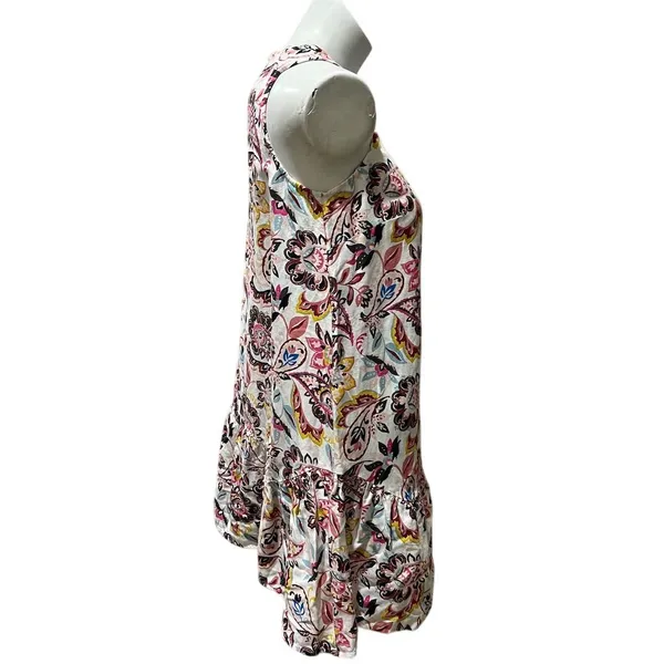 LOFT Women's Paisley Floral Swing Dress Size 2 Standard Knee Length Sleeveless - Image 7