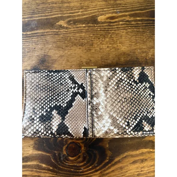 Time And Tru Tan Snakeskin Print Clutch‎ - Image 2