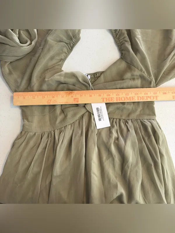 Baltic born Dione midi dress dusty Olive green size medium‎ nwt wedding event - Image 5
