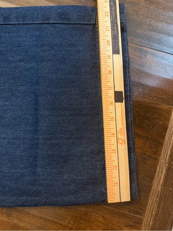 We The Free Free People Big Bell Jeans Indigo Rinse Wash Blue High Waisted Size 31 NWT - Image 11